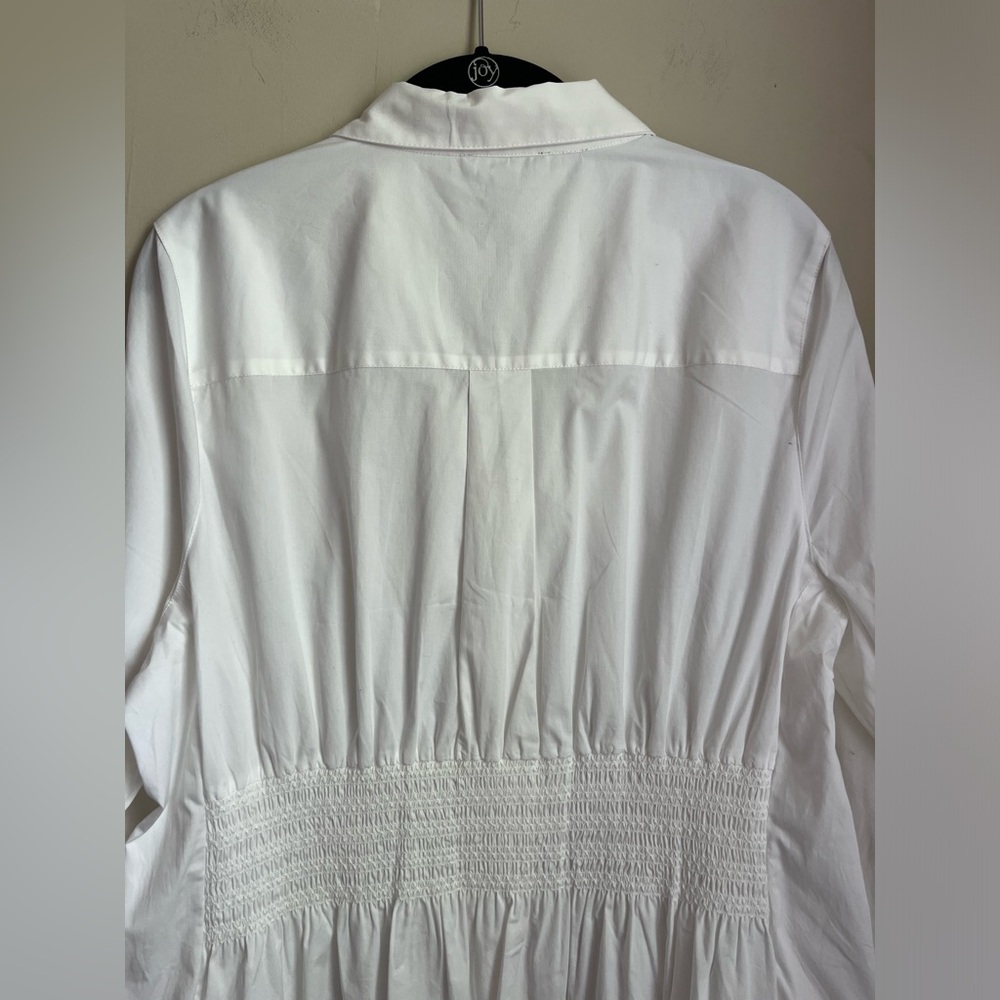 universal standard white cotton midi shirtdress - hamptons shirtdress - Picture 8 of 10
